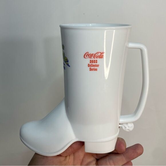 5 for $25🔥Dolly Parton 2023 Coca Cola Collector Series White Boot Cup - Picture 3 of 4